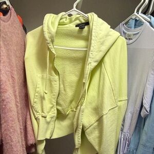 Forever21 Light Yellow Hoodie Jacket